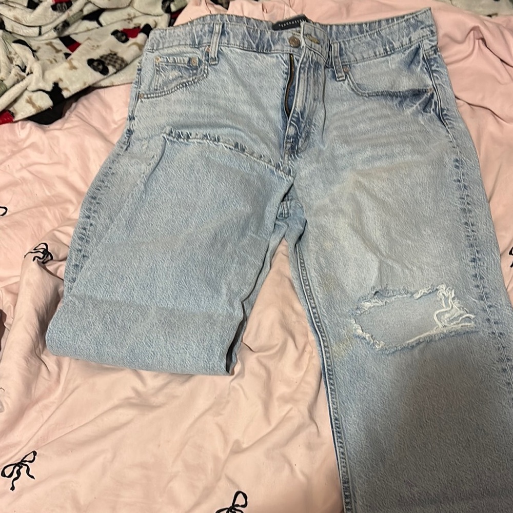 Light Blue Distressed Jeans